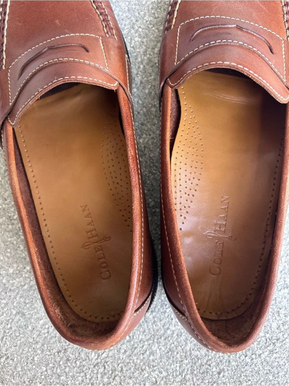 Cole Haan Men’s Brown Leather Douglas Penny Loafers 11W